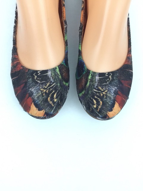 Lucky Brand Women's Flats Emmie 2 Ballet Slip Ons Peacock Print Loafer Moc Sz 6 | eBay