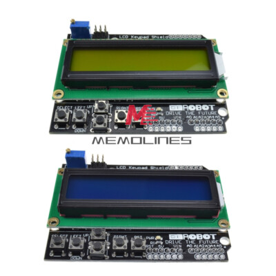 1602 LCD Display Expand Board Blue/Yellow Backlight For Arduino Duemilanove New