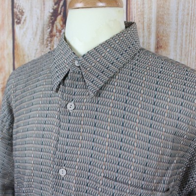 Jhane Barnes Menswear Button Shirt Fabric Woven In Japan L S Men S