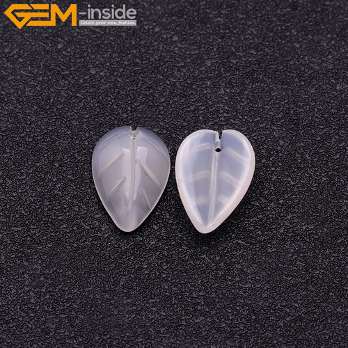 Natural Crystal Carved Leaf Leaves Sandstone Jewelry Making 15” 8x11mm 33Pcs - Picture 101 of 129