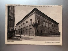 POSTCARD FERRARA PALAZZO DEI DIAMANTI EXHIBITION PAINTING UNTRAVELED 1933 OO