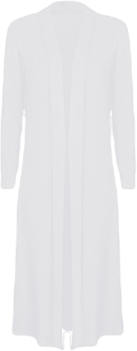 Ladies Maxi Boyfriend Cardigan Womens Long Sleeve Full Length Open Front UK 8-26 - Picture 15 of 15