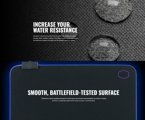 Cooler Master MP750-XL Extra Large 94x38cm RGB Soft Gaming Mouse Pad Mat - Picture 3 of 13