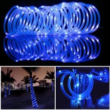 1-2PACK Led Solar Rope Fairy String Decorative Lights Outdoor Garden Patio