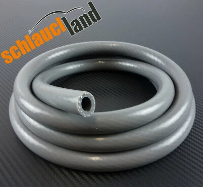SCHLAUCHLAND 1m Silikonschlauch VARIO grau ID 6mm *** Druckluftschlauch 180°C hitzebeständig