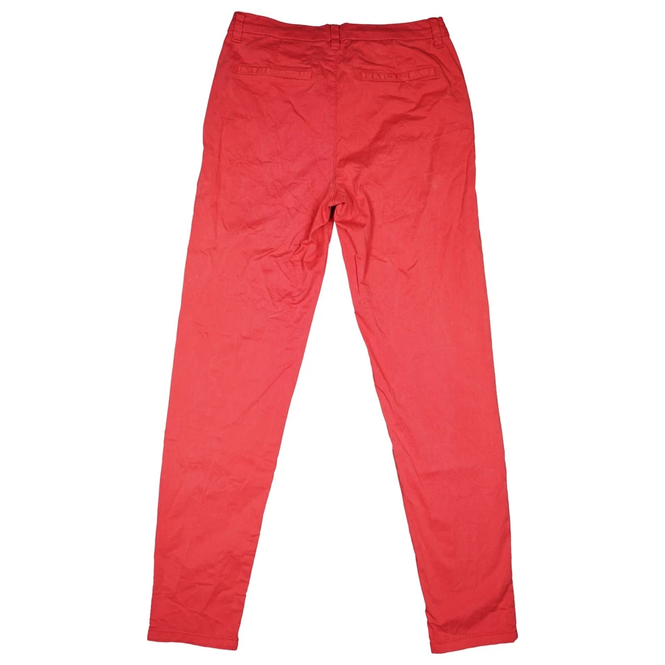 edc by ESPRIT Damen Jeans Hose Stoff Stretch Slim Chino XXS 32 W25 L30 rot dünn - Bild 3 von 4