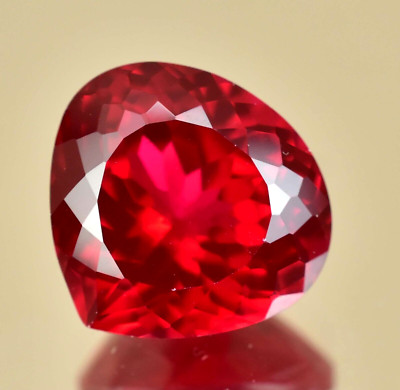 25.15 Ct Natural Mozambique Blood Red Ruby Certified Stunning Pear Cut Gemstone