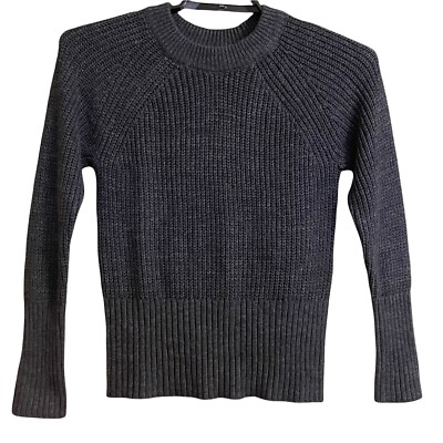 Universal Thread Women Pullover Ribbed Sweater Small? Gray Solid Cotton READ
