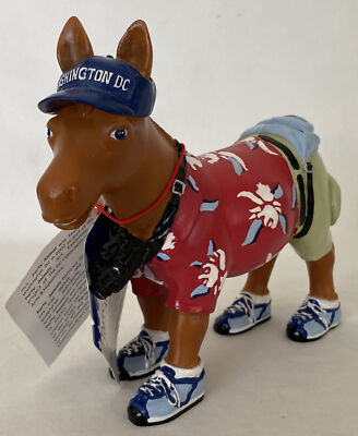 Party Animals DC 6  JUST VISITING DONKEY FIGURINE Mary Miklitsch SUPER RARE NWT!