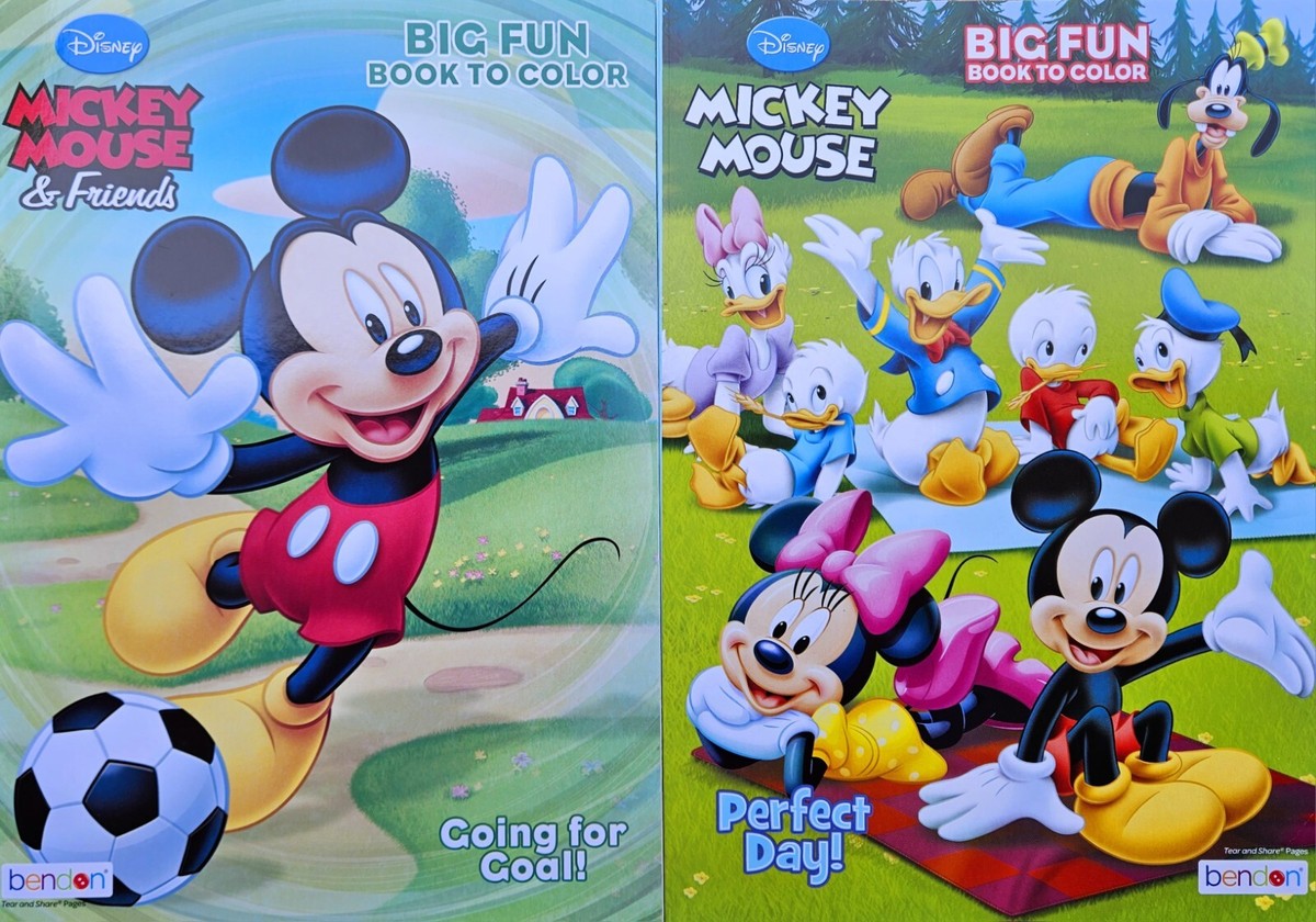 Disney's Mickey Mouse Coloring & Activity books Set Of 2 w/ Mickey