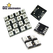 WS2812B 5050 RGB LED Lamp Panel Module 5V 4x4-Bit Rainbow LED for Arduino A3GS