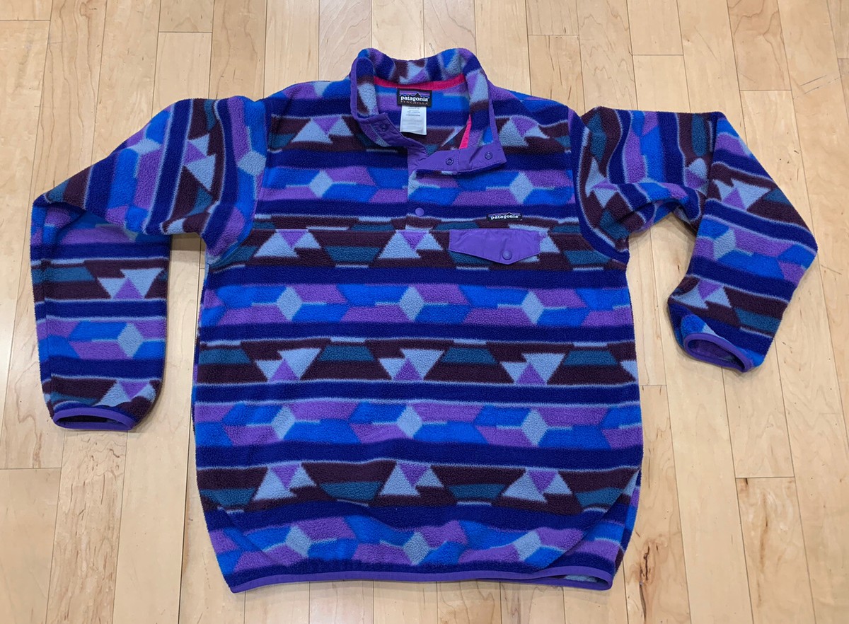 patagonia Synchilla Scarf ブルー×パープル Patagonia Synchilla Fleece Pullover Retired Southwest Wild Desert