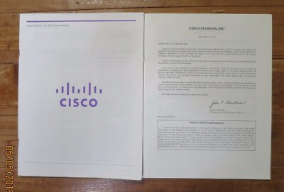 Cisco Systems 2012 Annual Report and Shareholder Meeting Documents