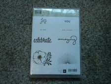 Stampin' Up Retired Cling Stamp Set Amazing You
