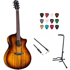 Breedlove Pursuit Exotic S Concerto Tiger's Eye Ce Myrtlewood-myrtlewood Kit