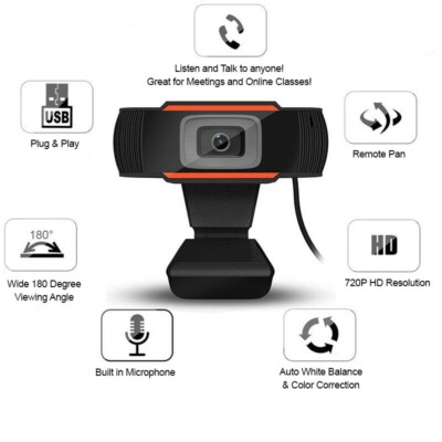 New Cryo-PC USB 2.0 720P HD Webcam Camera With Microphone
