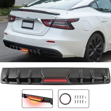 Carbon Fiber Rear Bumper Diffuser w/ LED Brake light For Nissan Maxima SL SV SR