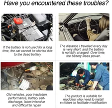 Car Battery Terminal Connectors, 2 Pcs 4 Way Quick Release Disconnect Car...