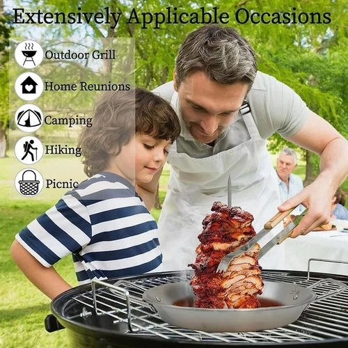 Gyro Cooking Plate, Gyro Pan with Skewer for Oven, Gyro Plate Rotisserie - Bild 6 von 9