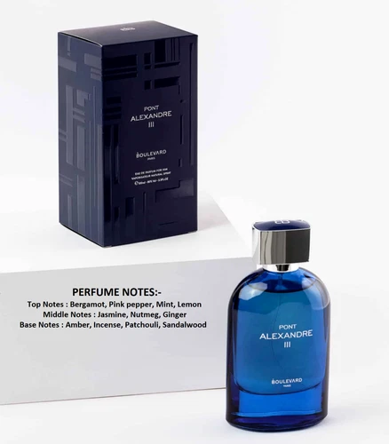 Boulevard Paris Perfume PONT ALEXANDRE III EDP 100 ml For Him Unique Spray Men