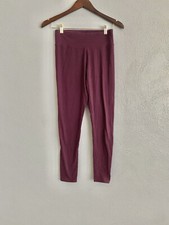 Aerie Leggings Size Medium Mid Rise Burgundy/Purple Activewear Athleisure