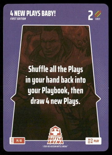 2024 Bo Jackson Battle Arena #PL-10 4 New Plays Baby Shuffle Play Card