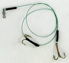 6 Pike Wire Traces Treble Hook Snap Tackle Fishing Fladen Size 4, 6, 8 Dead Bait