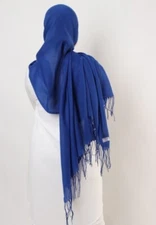 Navy Blue Pashmina/ Neck Warmer Scarf/ Wrap/ Shawl Original By Mimoza