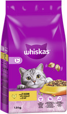 1,9kg Whiskas Trockenfutter Katzenfutter Adult 1+ mit Huhn