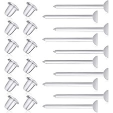 200pcs Sports Earrings - 3mm Clear, Invisible, Plastic for Sensitive 3MM Flat