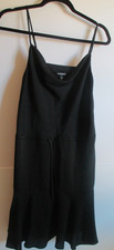 Express Black  Spaghetti Strap Dress Size M Tiered Lined