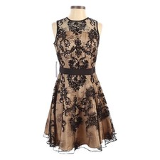 The Limited Black Lace Nude Lined Fit & Flare Dress 2 NWT Sleeveless Cocktail