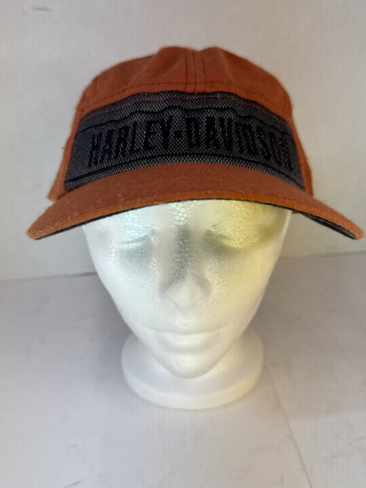 Harley Davidson Hat Cap Orange Patch - image 1