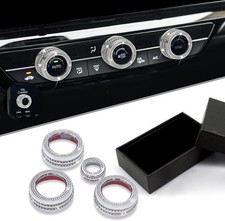 Interior Decorated Button Knob Covers, Bling Car Accessories AC Knob Covers,