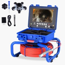 Sewer Camera 9 In Monitor 30M Drain Pipe Inspection Camera 16GB Meter Counter