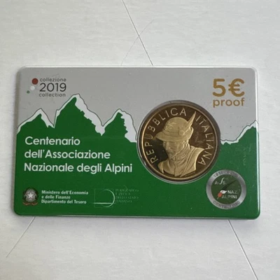 5 Euro 2019 Italien Nationalpark Nur Die Coincard In Blister Selten - Bild 1 von 2
