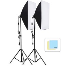 Studio Photography Softbox Kit With 50x70cm Softbox  2  2M Metal Tripod S XHQX