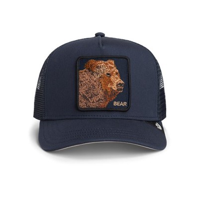 Goorin Bros. Bear Trucker Cap Edge Basecap Mesh Kappe Bär Patch Druckknopf Neu