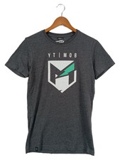 T-shirt donna YT INDUSTRIES grigia taglia 34/XS streetwear casual stampa logo