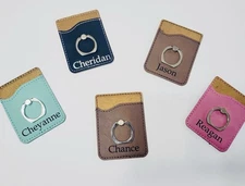 Universal Adhesive Pocket PU Leather Card Wallet Holder Stick On Cell Phone Case