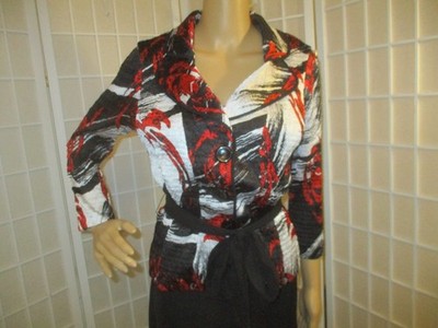 Alberto Makali 3/4 sleeve jacket with belt