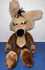 Vintage Looney Tunes Wile E Coyote Plush 1987 Warner Brothers 17" Mighty Star