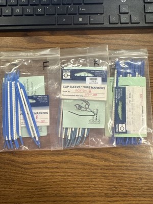 NEW OLD STOCK! BRADY CLIP-SLEEVE WIRE MARKERS SCN-07-F K A      Bin8
