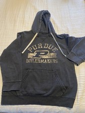 Purdue Boilermakers Women  s Sweatshirt Hoodie Size Large Drawstring Pocket Gray