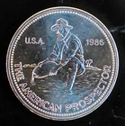 1986 Engelhard Mint Eagle Prospector Rare Vtg Bullion-0.999 Silver 1 Oz Coin
