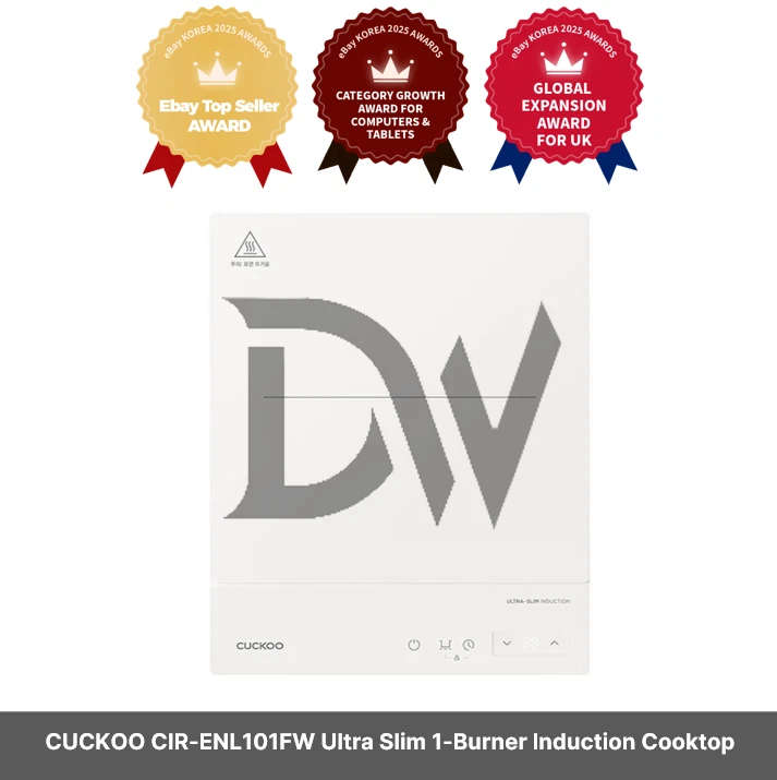 CUCKOO CIR-ENL101FW Ultra Slim 1-Burner Induction Cooktop / 220V / EU PLUG