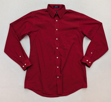 Stafford Performance The Super Shirt Size 15.5 x 34/35 Red Classic Fit