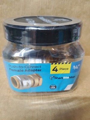 4 Pack SharkBite Push-to-Connect Female Adapter Brass 3/4'' X FIP #UR088J4 NEW