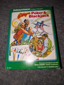 Las Vegas Poker and Blackjack Intellivision Game 1979 CIB! White Label! Tested!