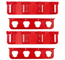 Battery Organizer Mount Holder for Milwaukee, 2 M18 18V, 2 M12 12V